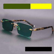 dark green crystal lens sunglasses, view 3 - MRSLM
