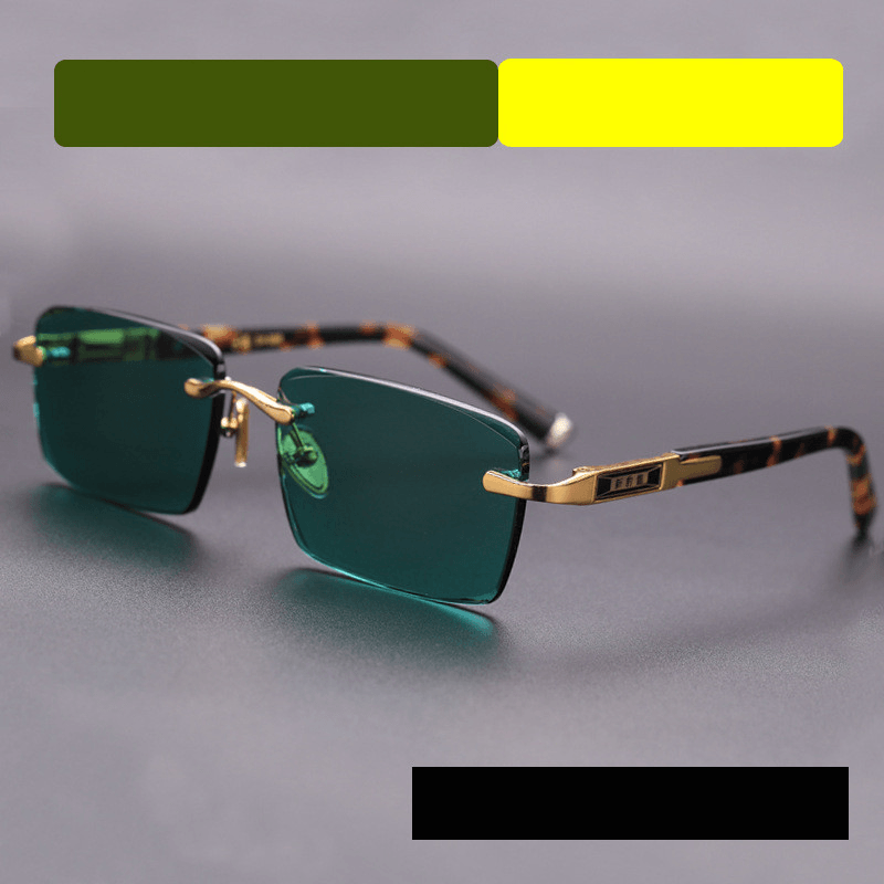 dark green crystal lens sunglasses, view 3 - MRSLM
