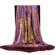 retro silk satin square scarf, view 8 - MRSLM