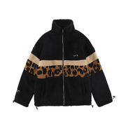 men's leopard print lamb wool coat, view 2 - MRSLM