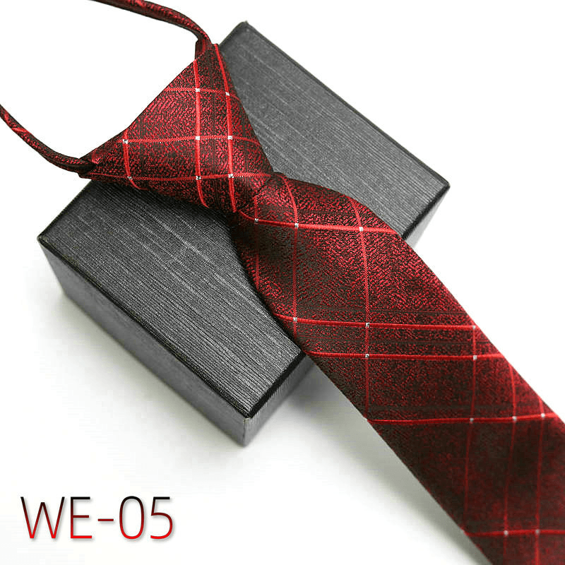Men's striped polyester silk tie, view 5 - MRSLM