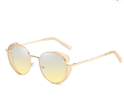 Women's metal round sunglasses, view 3 - MRSLM