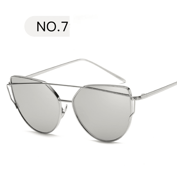 Design Mirror Rose Gold Vintage Cateye Fashion Sun Glasses Lady Eyewear - MRSLM