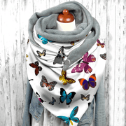 thick plush triangle shawl - MRSLM