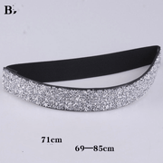 Women's rhinestone elastic wide belt, view 3 - MRSLM