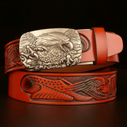Fashion Temperament Eagle Head Automatic Buckle Men'S Belt - MRSLM