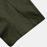 Men's army green cotton shorts, view 8 - MRSLM