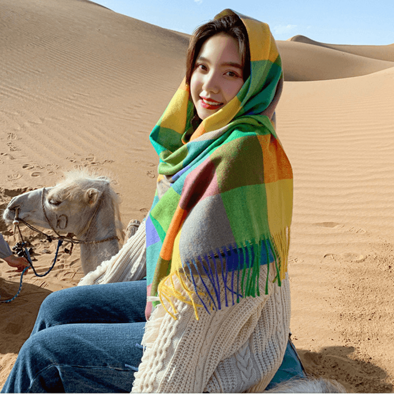 Women's warm imitation wool scarf, view 2 - MRSLM