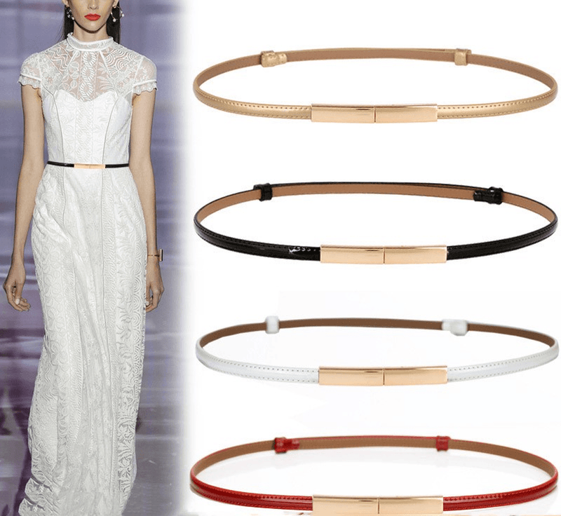 Women's thin leather belt - MRSLM