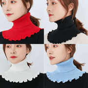 women's wool knit triangle bib neck warmer - MRSLM