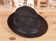 sheepskin big brim hat, view 3 - MRSLM