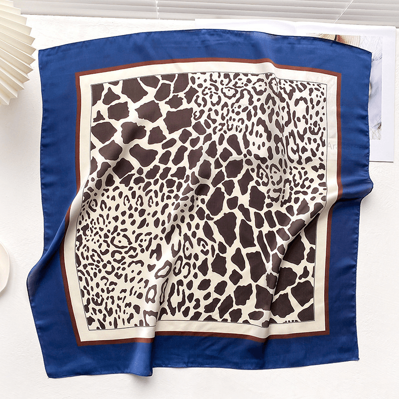 women's printed square scarf, view 4 - MRSLM