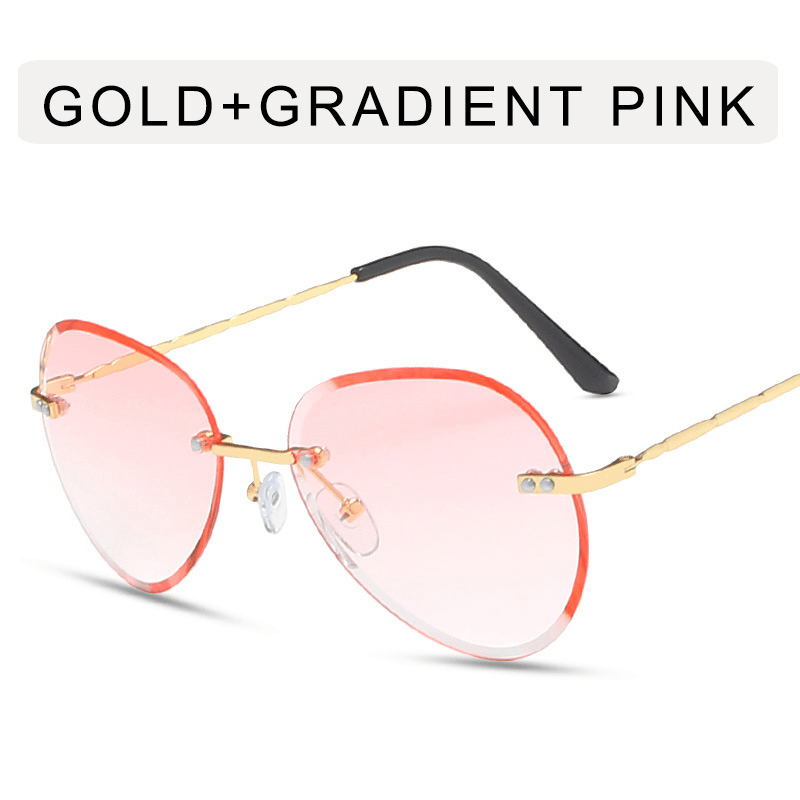 womens frameless sunglasses, view 9 - MRSLM