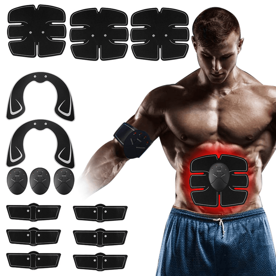 KALOAD 14Pcs Muscle Training Gear Hip Buttocks Lifting ABS Fitness Exercise Hip Trainer Stimulator - MRSLM