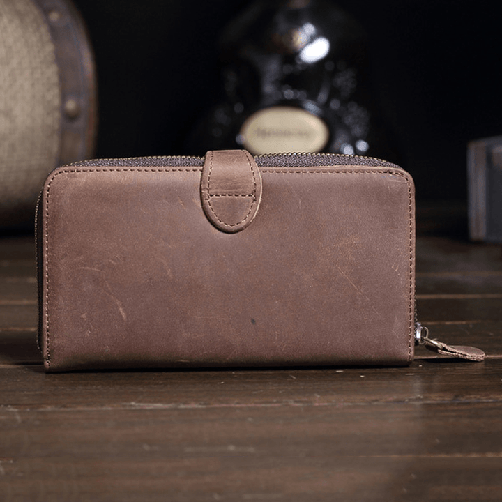 Vintage Genuine Leather Large Capacity Wallet - MRSLM