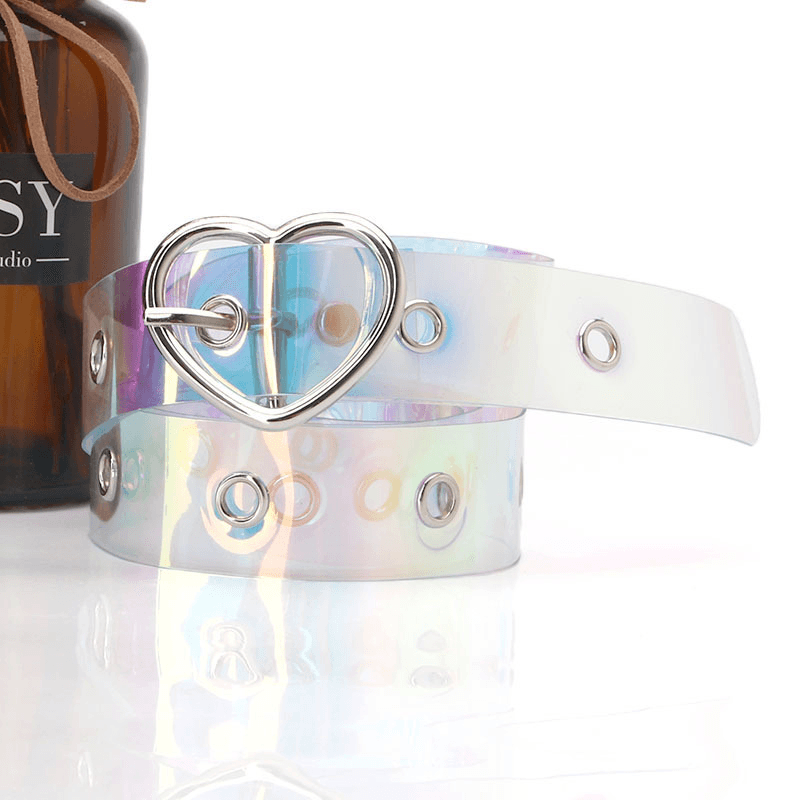Explosive Pvc Transparent Colorful Eye Belt, Trendy All-Match Women&