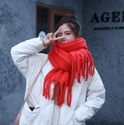 solid color windproof shawl scarf, view 2 - MRSLM