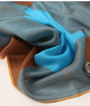 Multicolor plaid long scarf, view 12 - MRSLM