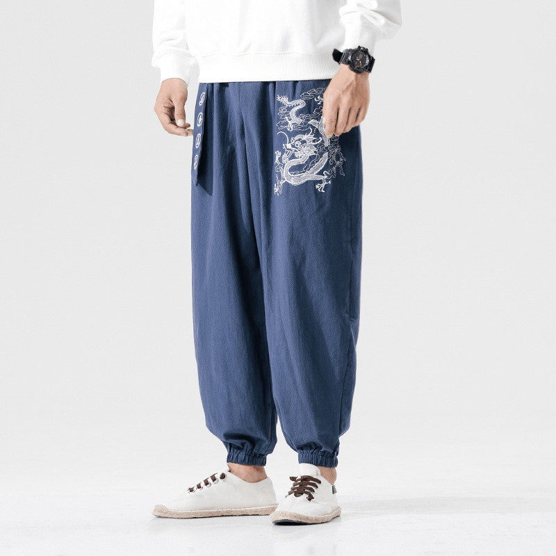 Casual Pants Young Mmen'S Cotton and Linen Casual Pants Men - MRSLM