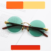 dark green crystal lens sunglasses, view 8 - MRSLM