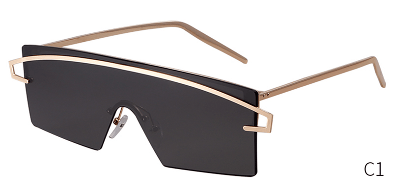 Large frame ocean lens sunglasses, view 5 - MRSLM