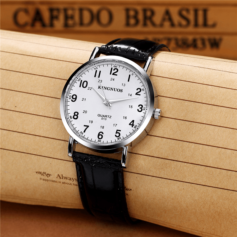 KINGNUOS 013 Casual Style Clock Men Wrist Watch Business Style Waterproof Quartz Watch - MRSLM
