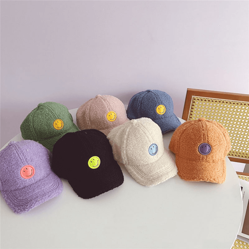 Children's Lamb Wool Warm Baseball Hat