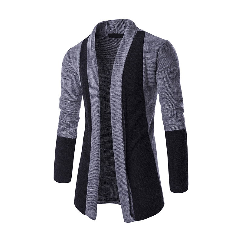 men's slim knit cardigan sweater, view 7 - MRSLM