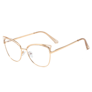 Women's metal flat mirror glasses, view 3 - MRSLM