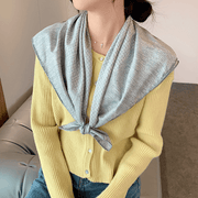 retro geometric large square scarf, view 2 - MRSLM