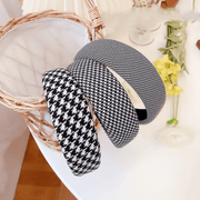 houndstooth wide edge headband, view 6 - MRSLM