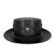 faux leather top hat, view 5 - MRSLM