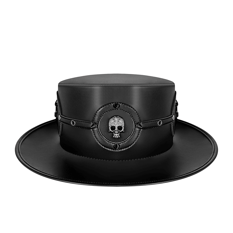 faux leather top hat, view 5 - MRSLM