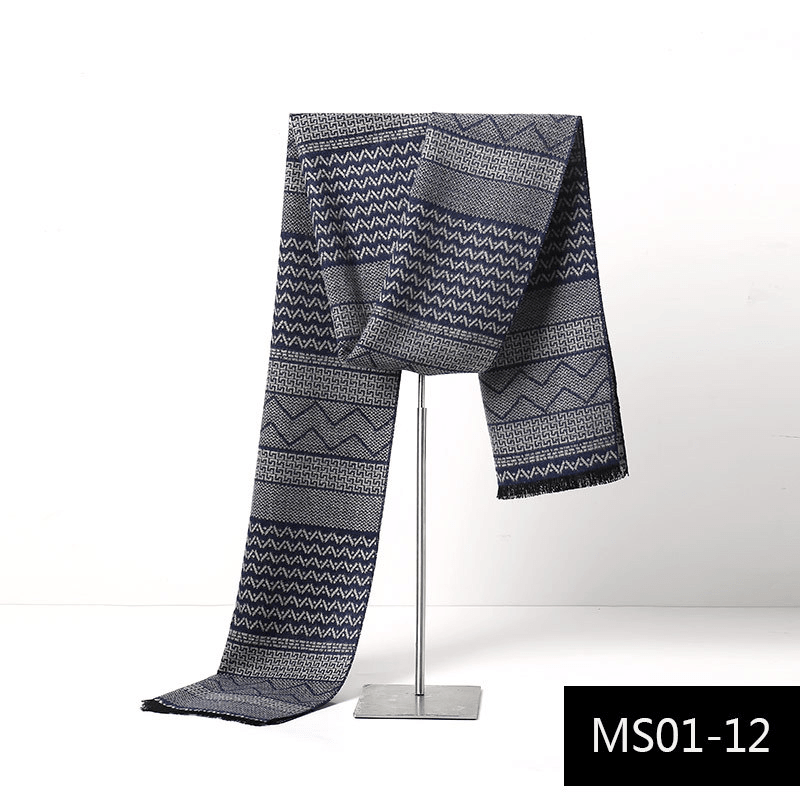Men's plaid imitation cashmere scarf, view 12 - MRSLM