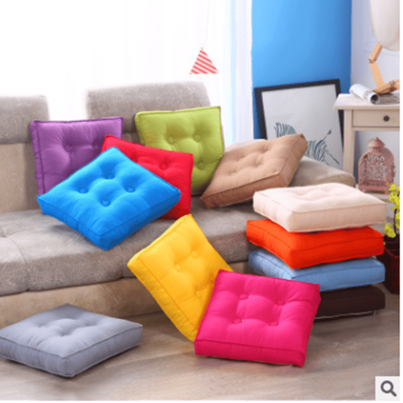 55X55Cm Square Cotton Purity Color Soft Pillow Sofa Chairs Seat Cushion Seat Dining Chair Pads Cushion for Home Decor - MRSLM