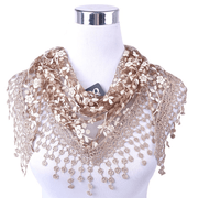 small floral velvet triangle scarf, view 2 - MRSLM