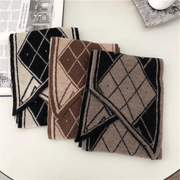 sharp-cornered thick warm knitted scarf - MRSLM