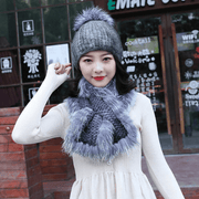 women's fur hat and scarf set, view 4 - MRSLM