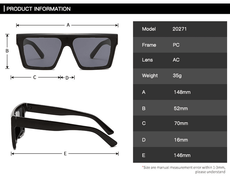 square gradient sunglasses, view 7 - MRSLM