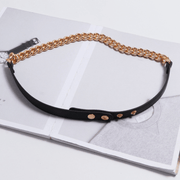 Women's PU leather waist chain belt, view 7 - MRSLM