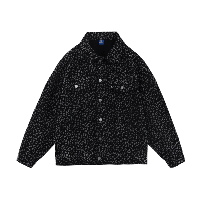 Men's leopard print denim jacket, view 4 - MRSLM