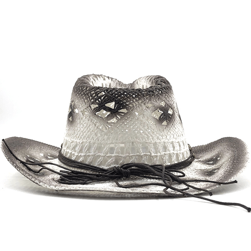 women's cowboy straw beach hat, view 5 - MRSLM