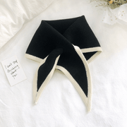 triangle knitted shawl scarf, view 7 - MRSLM