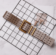 women's solid color wide belt, view 7 - MRSLM