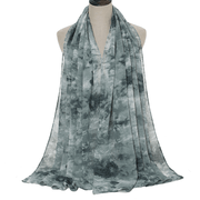 tie-dye printed chiffon scarf shawl, view 4 - MRSLM