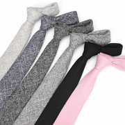 men's super narrow cotton necktie, view 14 - MRSLM