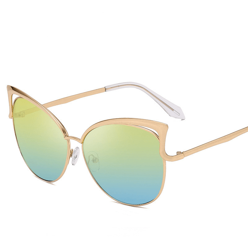 Women's colorful lens metal sunglasses, view 4 - MRSLM