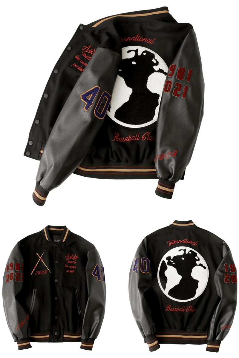 wool baseball jacket, view 5 - MRSLM