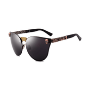 Gothic skull head decorated sunglasses, view 2 - MRSLM