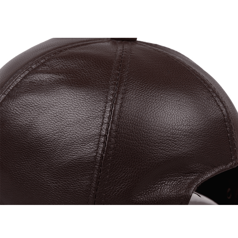 genuine leather baseball cap, view 5 - MRSLM